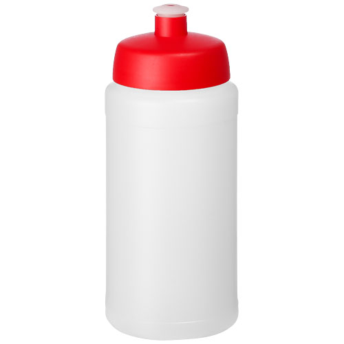 Bouteille 500ml publicitaire avec bouchon sport Baseline® Translucide et Rouge